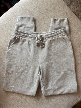 Quince Super Soft Fleece Joggers Heather Grey Size XS Sweatpants
